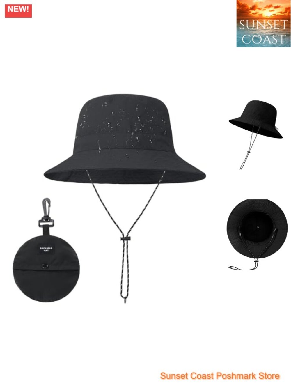 Waterproof Bucket Hat UPF 50+ Packable Outdoor Sun Hat